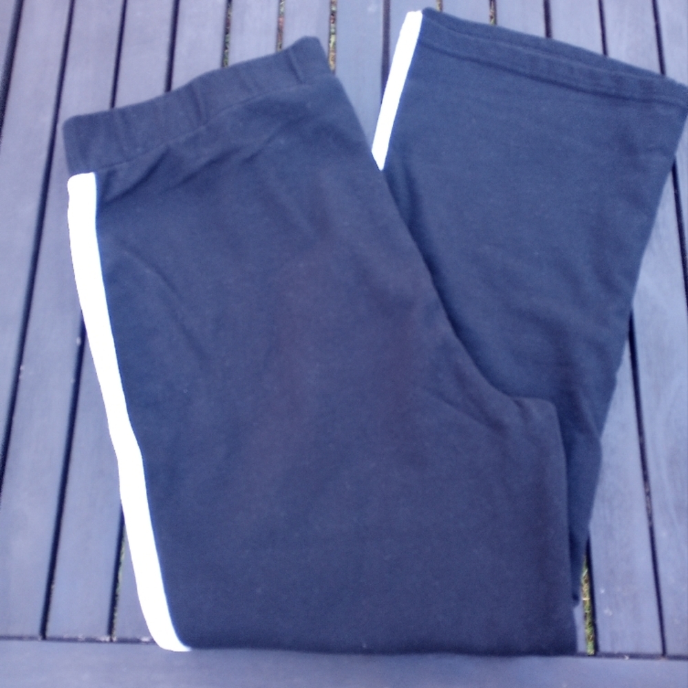 Black Pants with White Stripe